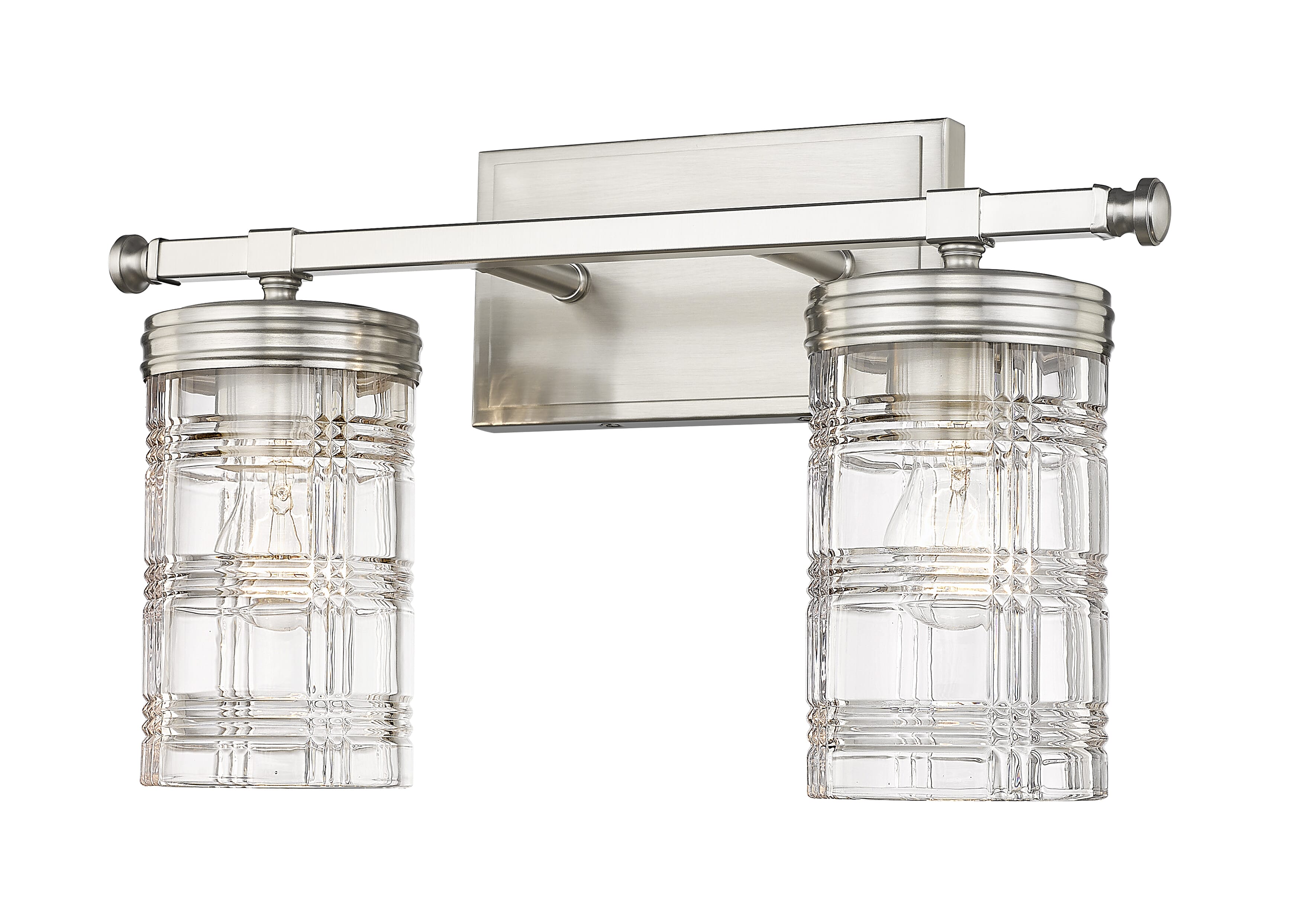 Z-Lite Archer 2-Light Bathroom Vanity Light In Brushed Nickel