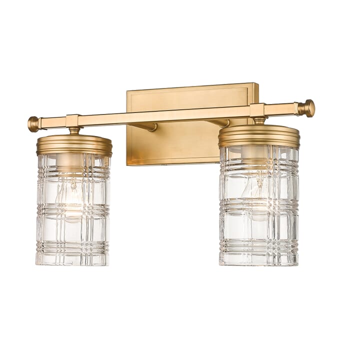 Z-Lite Archer 2-Light Bathroom Vanity Light In Heirloom Gold Z-Lite Archer 2-Light Bathroom Vanity Light In Heirloom Gold