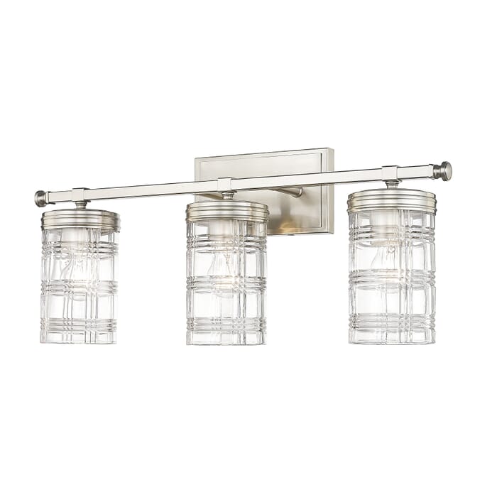 Z-Lite Archer 3-Light Bathroom Vanity Light In Brushed Nickel Z-Lite Archer 3-Light Bathroom Vanity Light In Brushed Nickel