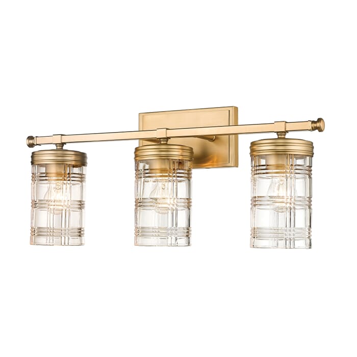 Z-Lite Archer 3-Light Bathroom Vanity Light In Heirloom Gold Z-Lite Archer 3-Light Bathroom Vanity Light In Heirloom Gold