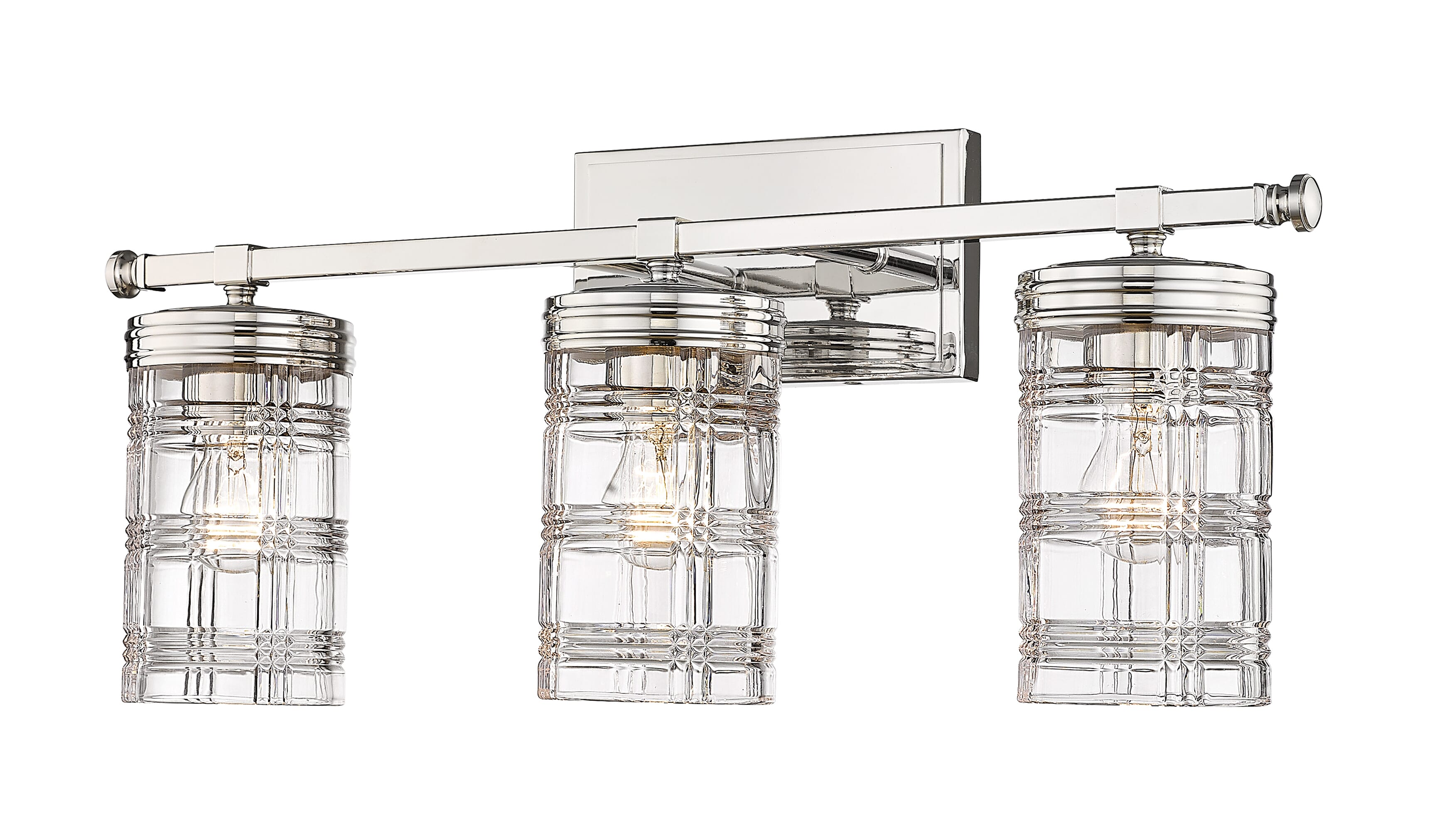 Z-Lite Archer 3-Light Bathroom Vanity Light In Polished Nickel
