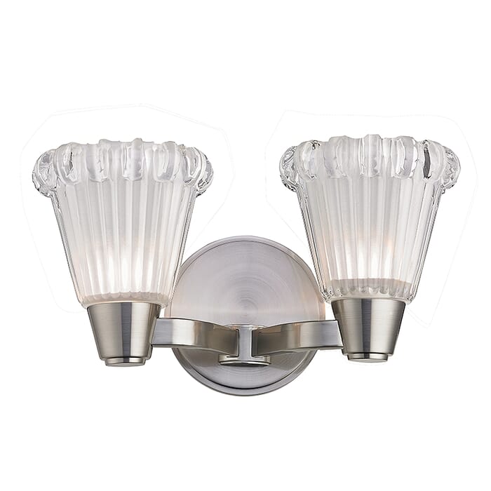 Hudson Valley Varick 2-Light 12" Bathroom Vanity Light in Satin Nickel Hudson Valley Varick 2-Light 12" Bathroom Vanity Light in Satin Nickel