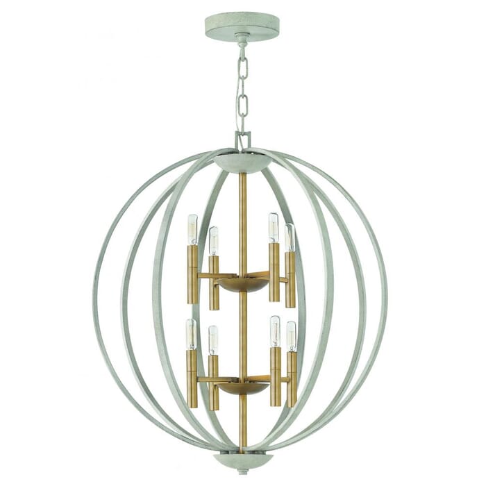 Hinkley Euclid 8-Light Two Tier Foyer Light in Cement Gray Hinkley Euclid 8-Light Two Tier Foyer Light in Cement Gray