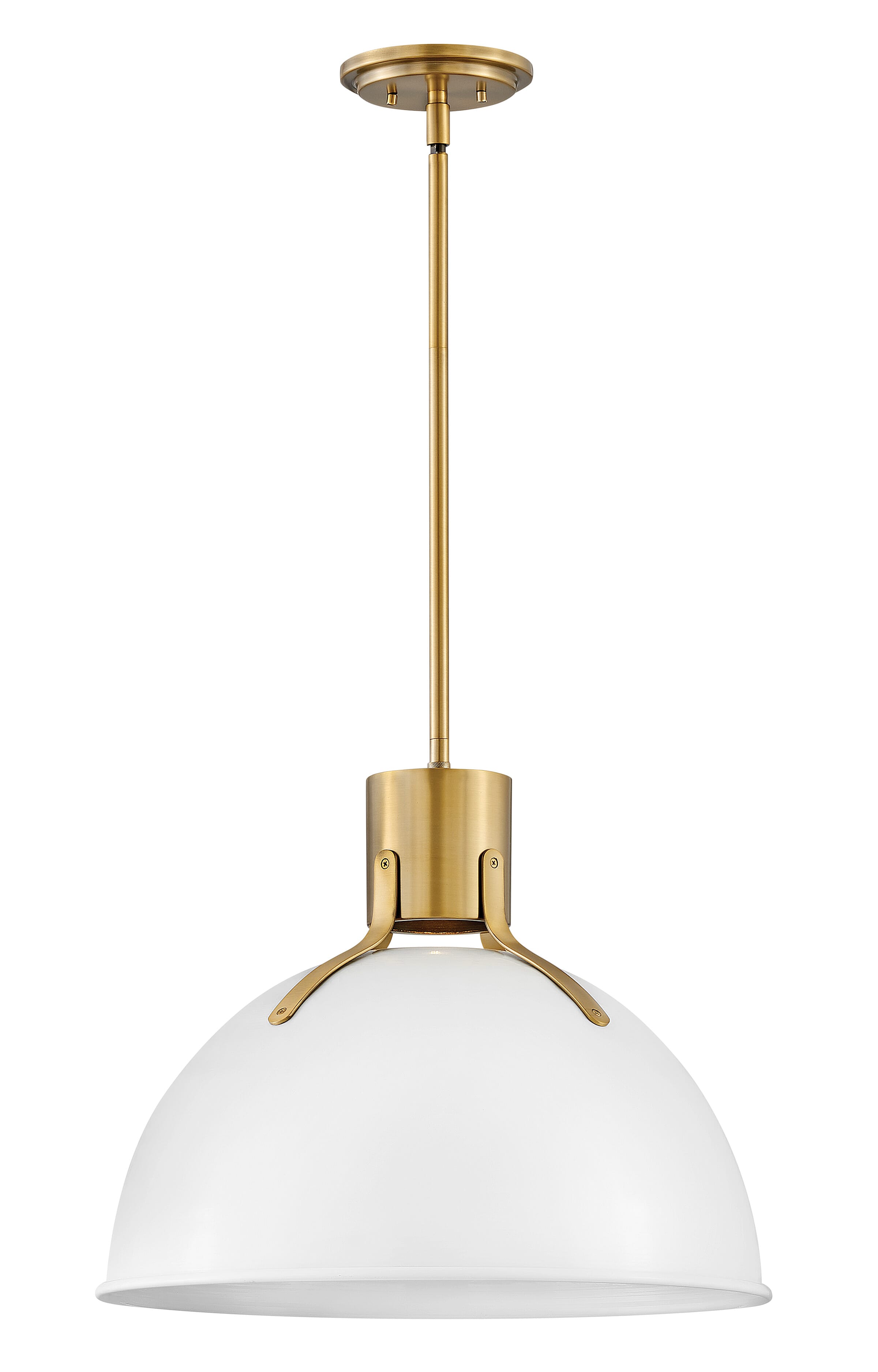 Polished White LED Pendant from the Argo Collection