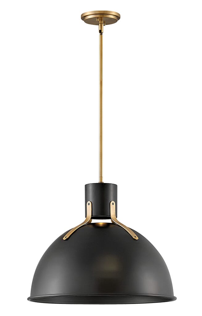Satin Black LED Pendant from the Argo Collection