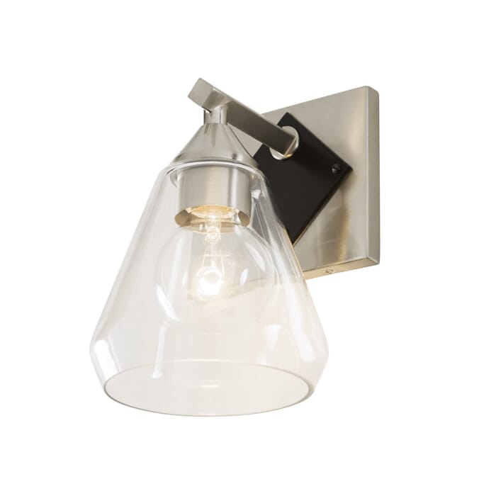 Varaluz Prestige Wall Sconce in Brushed Nickel with Matte Black Varaluz Prestige Wall Sconce in Brushed Nickel with Matte Black
