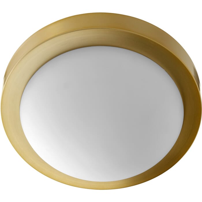 Quorum Quorum Home 2-Light 11" Ceiling Light in Aged Brass Quorum Quorum Home 2-Light 11" Ceiling Light in Aged Brass