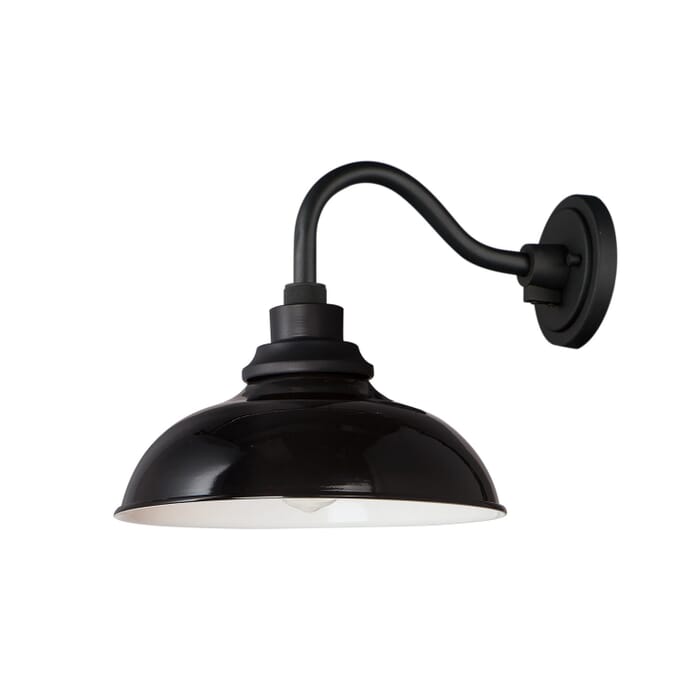 Granville 1-Light Outdoor Wall Lantern in Gloss Black Granville 1-Light Outdoor Wall Lantern in Gloss Black