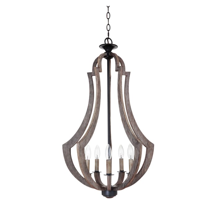 Craftmade Winton 5-Light Foyer Light in Weathered Pine Craftmade Winton 5-Light Foyer Light in Weathered Pine