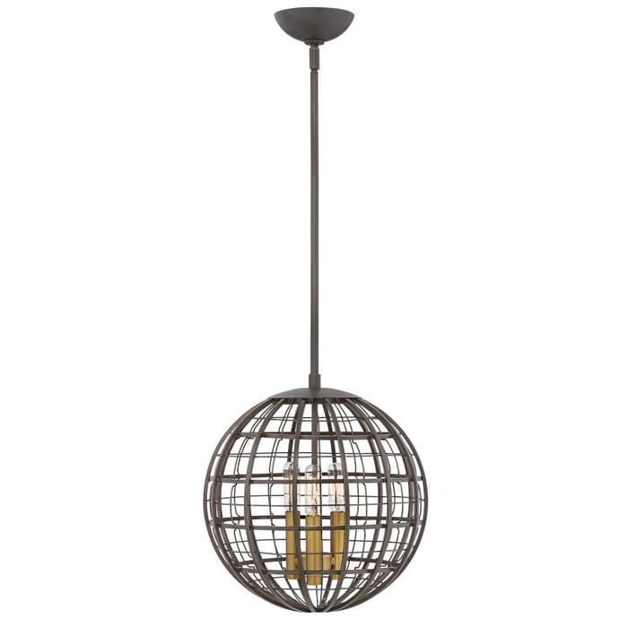 Hinkley Terra 3-Light Single Tier Pendant in Oiled Bronze Hinkley Terra 3-Light Single Tier Pendant in Oiled Bronze