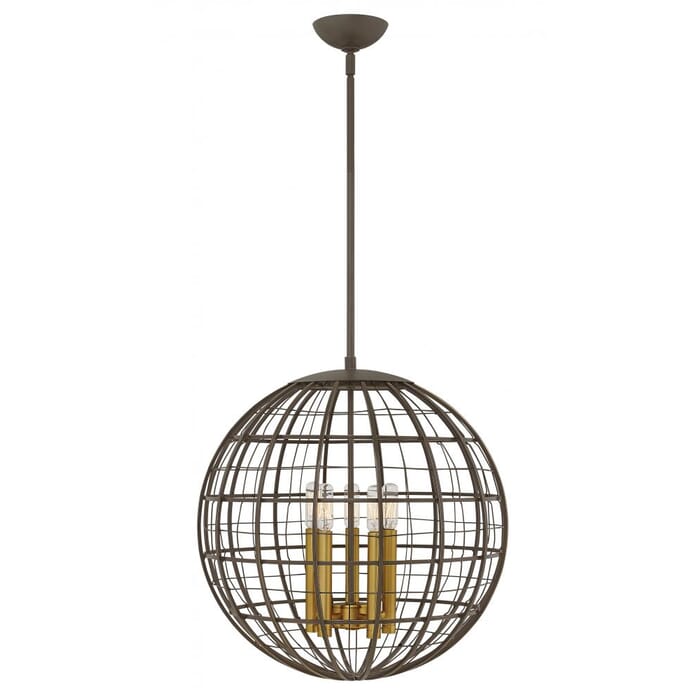 Hinkley Terra 5-Light Single Tier Pendant in Oiled Bronze Hinkley Terra 5-Light Single Tier Pendant in Oiled Bronze