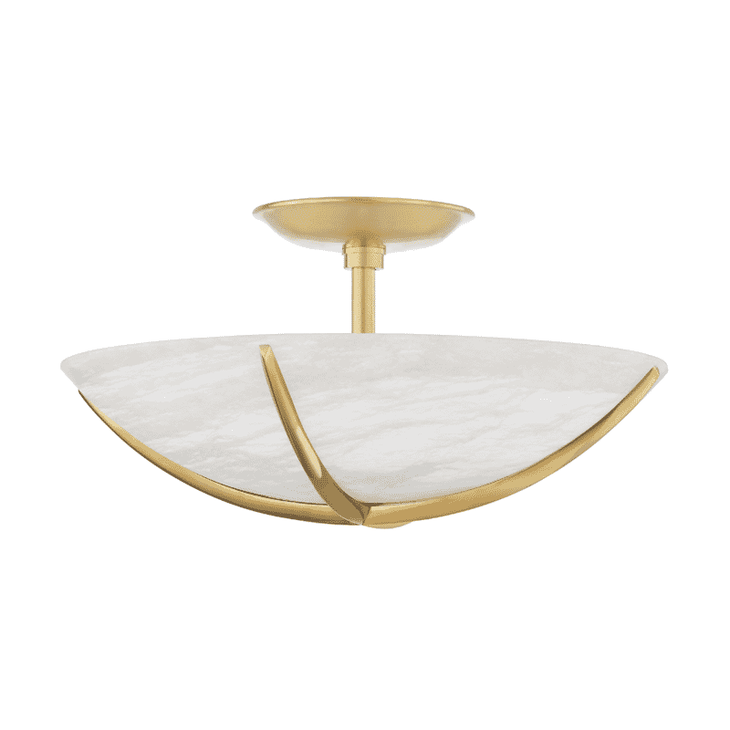 Wheatley 4-Light Ceiling Light in Aged Brass