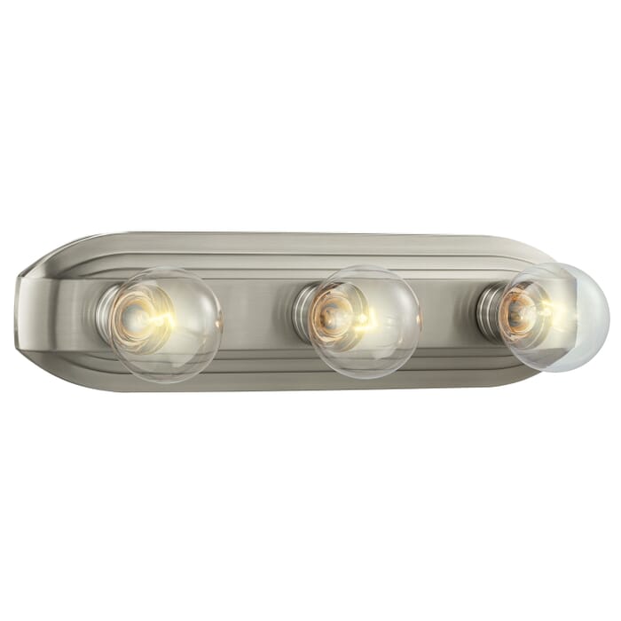 Value Bathroom Vanity Light 3-Light Bath Bar in Brushed Nickel Value Bathroom Vanity Light 3-Light Bath Bar in Brushed Nickel
