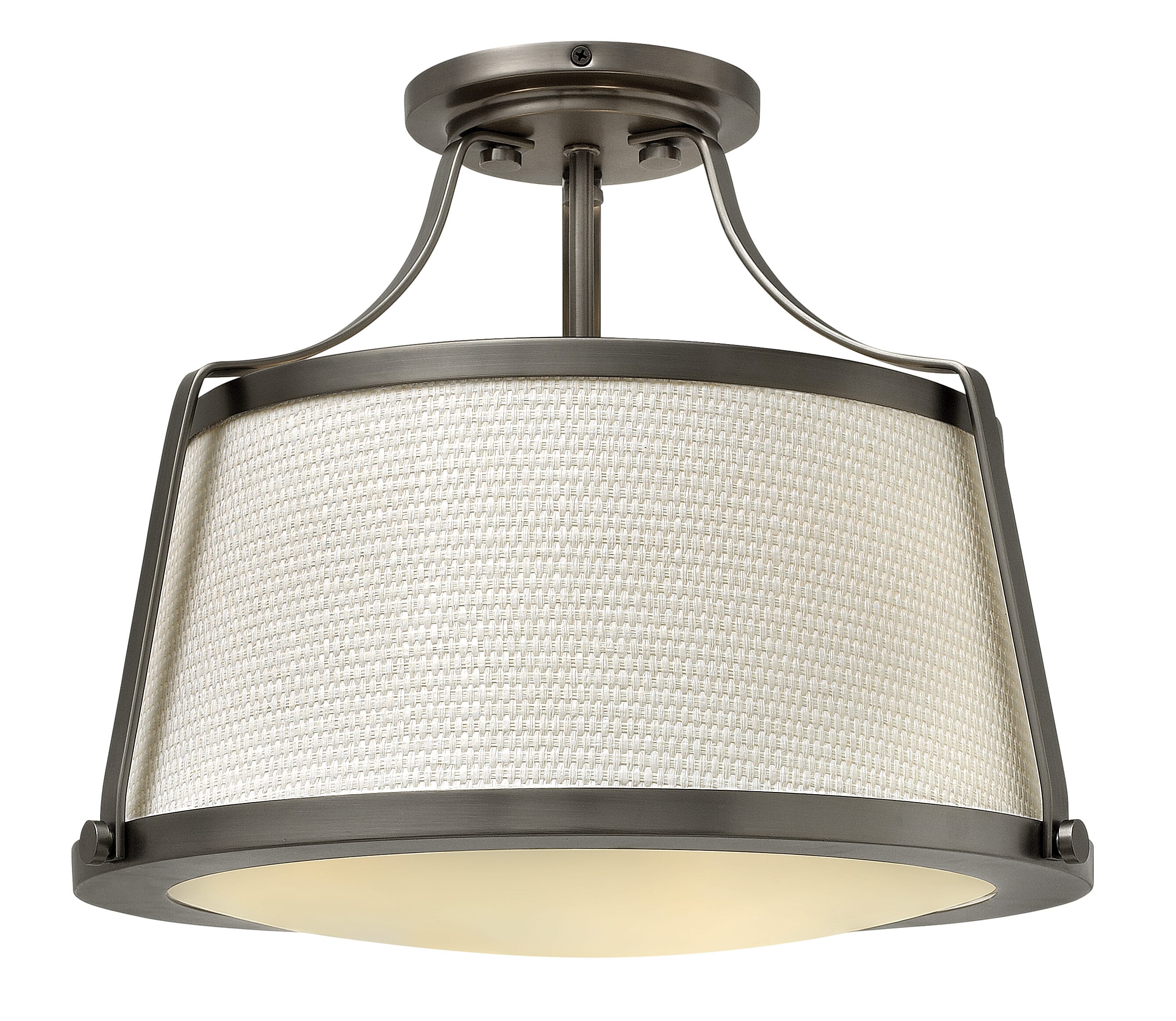 Antique Nickel LED Semi-Flush Mount from the Charlotte Collection
