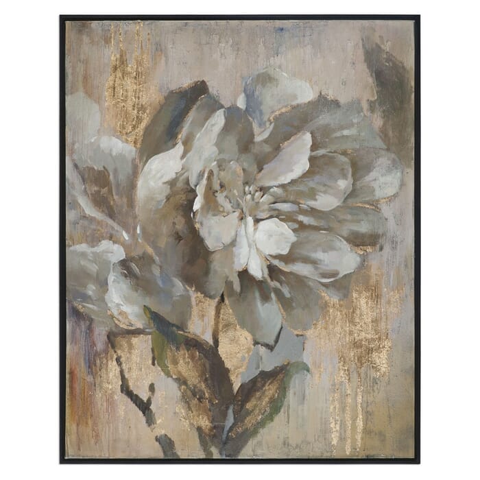 Uttermost Dazzling Floral Art in Black Satin Frame Uttermost Dazzling Floral Art in Black Satin Frame