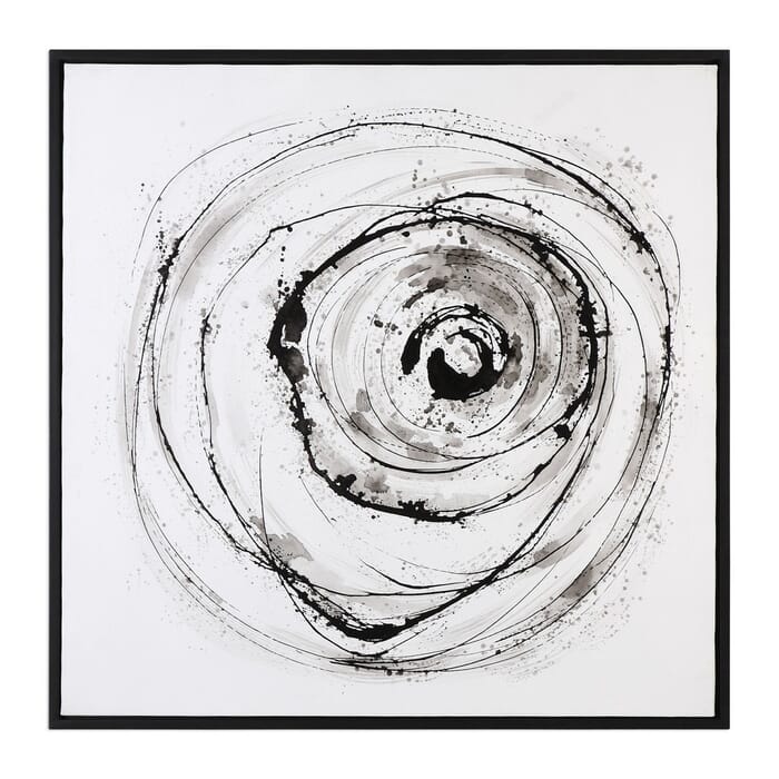 Uttermost Eye On The World 41.25" Abstract Art in Black Satin Frame Uttermost Eye On The World 41.25" Abstract Art in Black Satin Frame