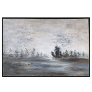 Uttermost Evening Mist Landscape Art in Black Gallery Frame