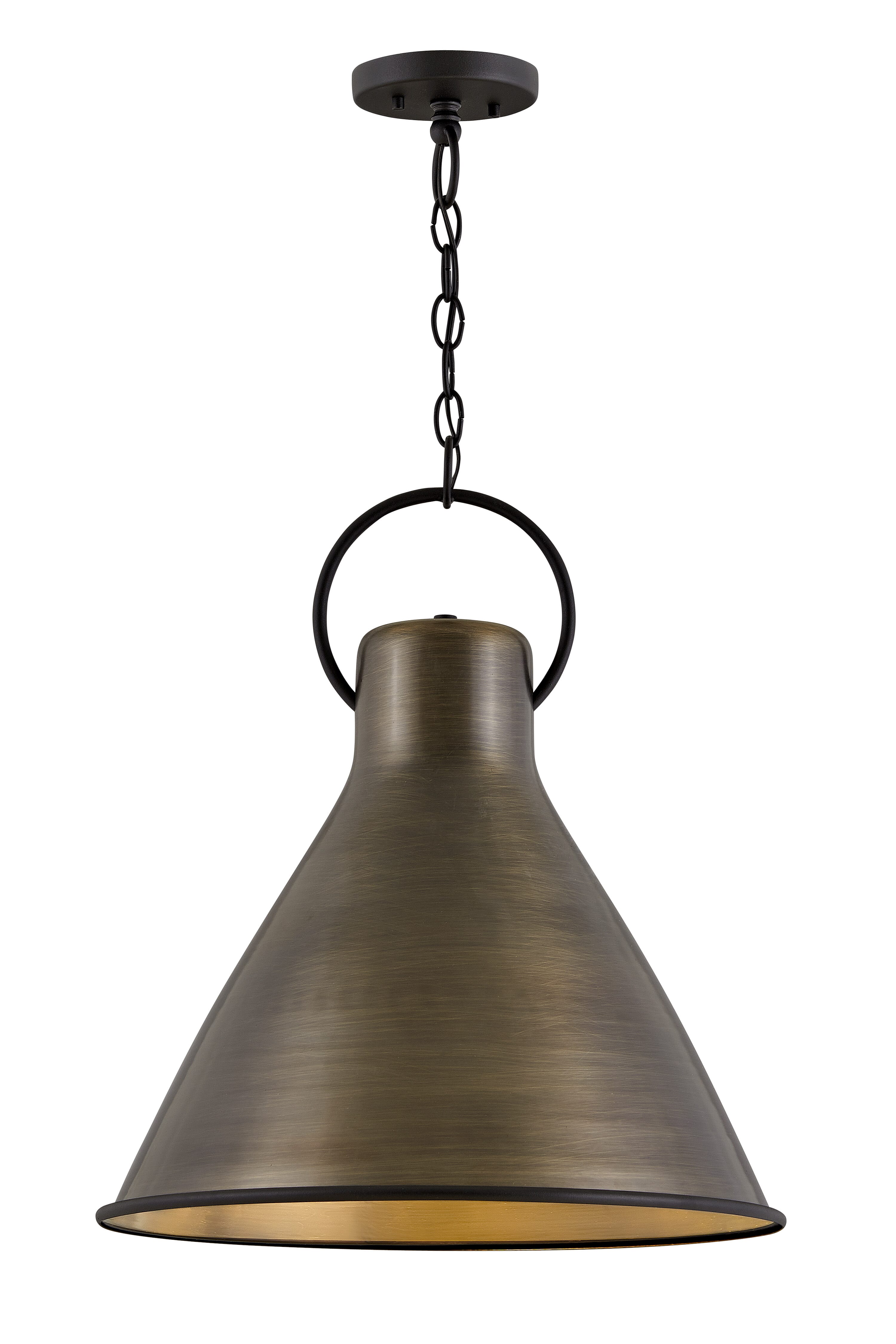 Dark Antique Brass LED Pendant from the Winnie Collection