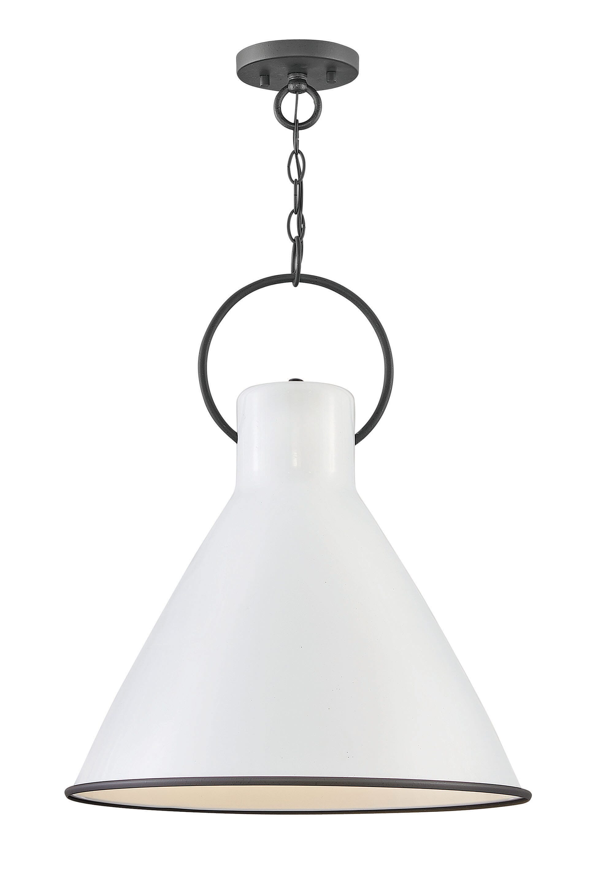 Winnie 1-Light Pendant In Polished White