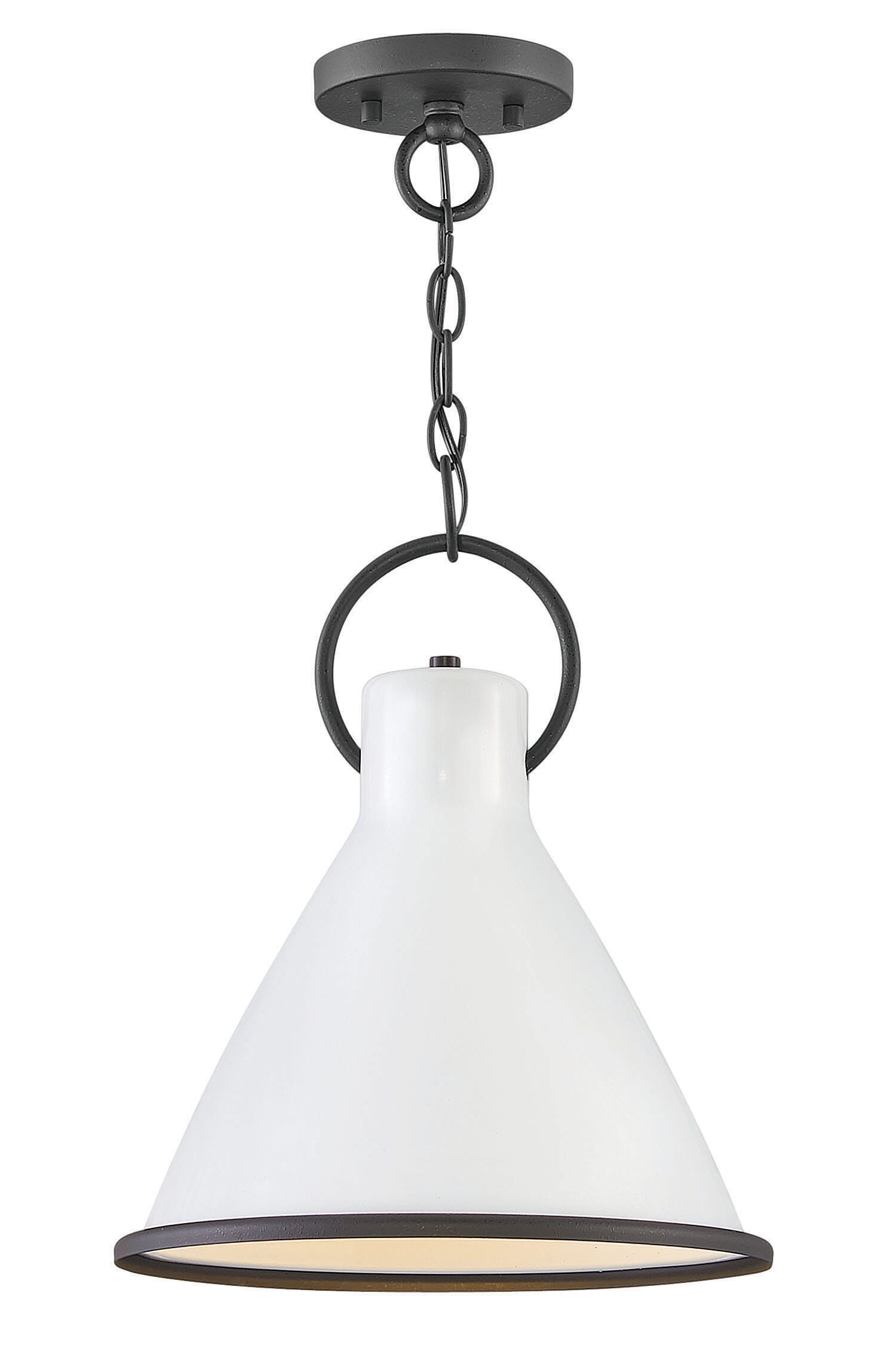 Winnie 1-Light Pendant In Polished White