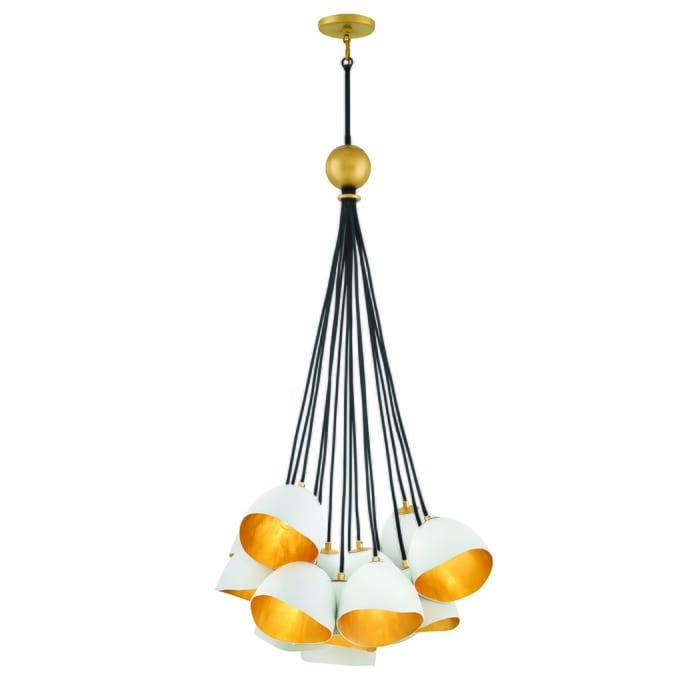Hinkley Nula by Lisa McDennon 15-Light Cluster Pendant in Shell White Hinkley Nula by Lisa McDennon 15-Light Cluster Pendant in Shell White