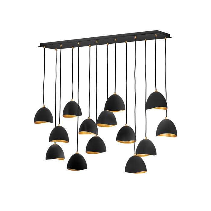 Hinkley Nula by Lisa McDennon 14-Light Chandelier in Shell Black Hinkley Nula by Lisa McDennon 14-Light Chandelier in Shell Black