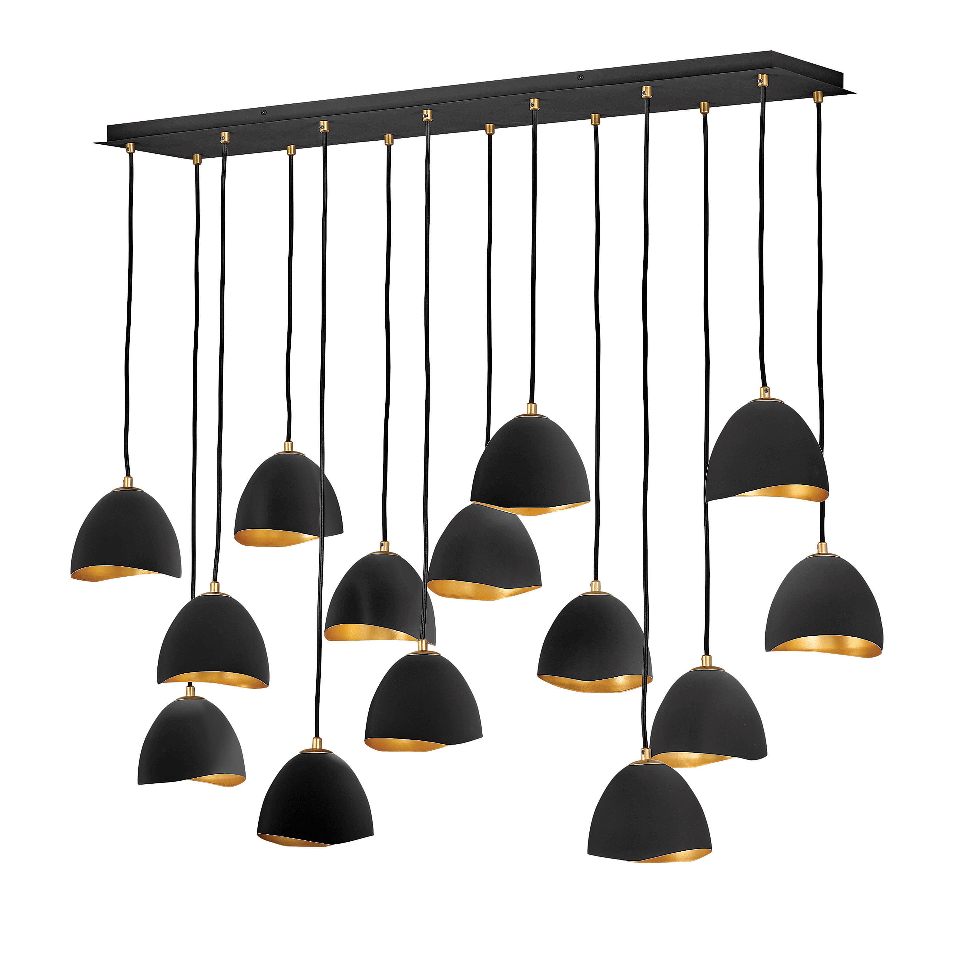 Shell Black LED Chandelier from the Nula Collection