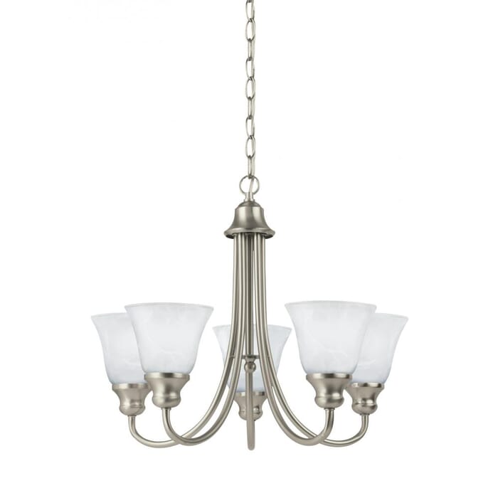 Sea Gull Windgate 5-Light Chandelier in Brushed Nickel Sea Gull Windgate 5-Light Chandelier in Brushed Nickel