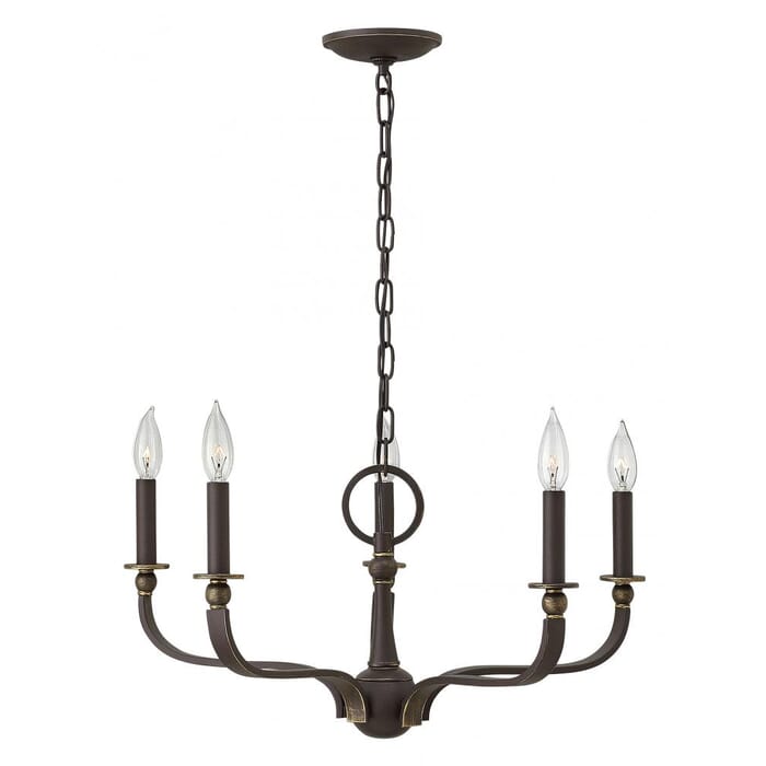 Hinkley Rutherford 5-Light Single Tier Chandelier in Oil Rubbed Bronze Hinkley Rutherford 5-Light Single Tier Chandelier in Oil Rubbed Bronze