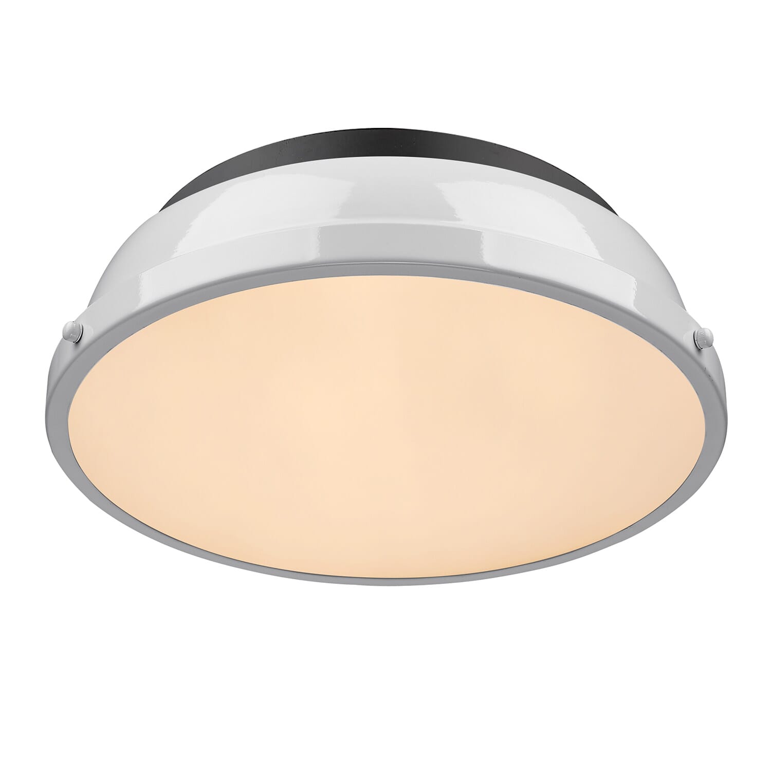 Golden Duncan 2-Light 14" Ceiling Light in Matte Black and White