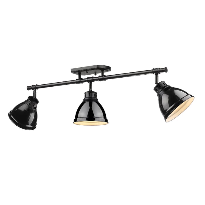 Golden Duncan 3-Light 35" Ceiling Light in Black Golden Duncan 3-Light 35" Ceiling Light in Black