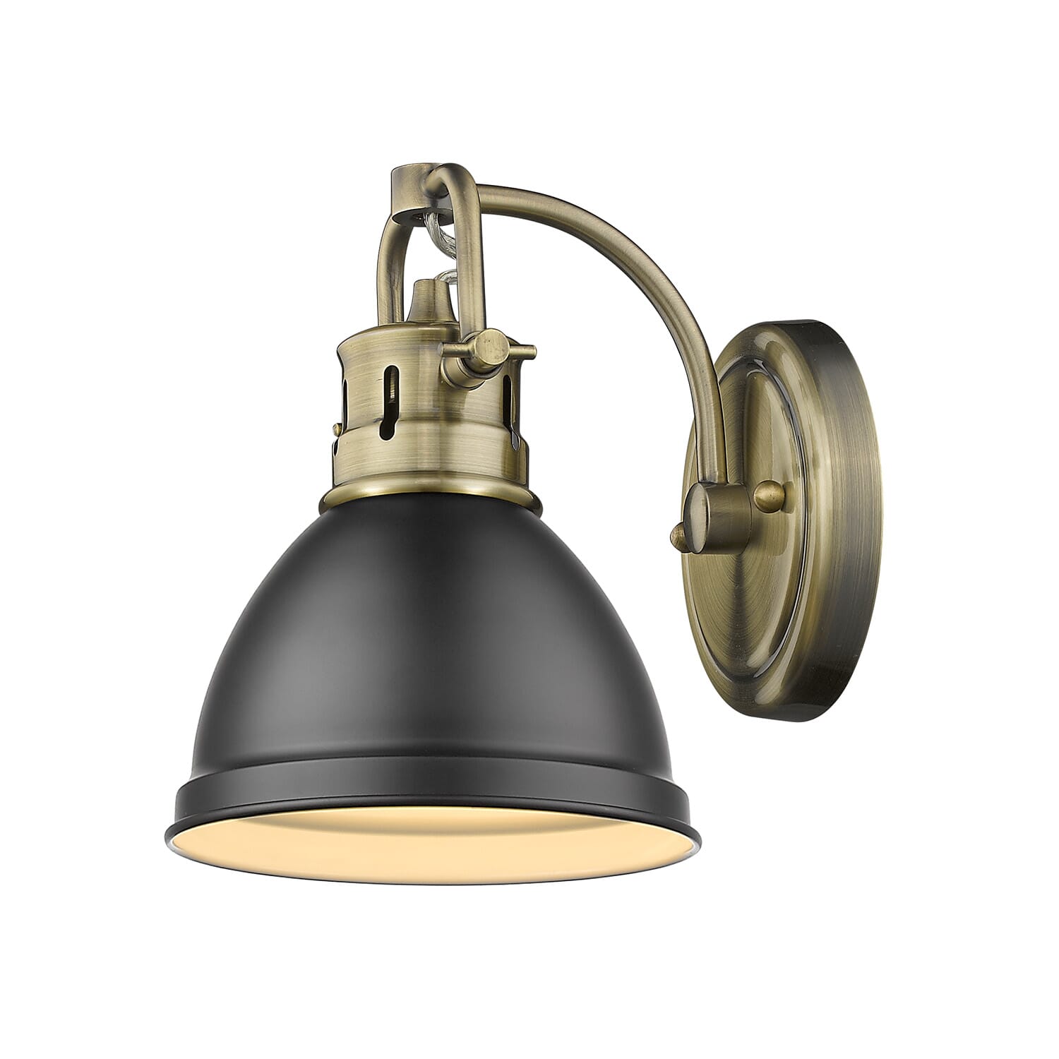 Golden Duncan 7" Bathroom Vanity Light in Aged Brass