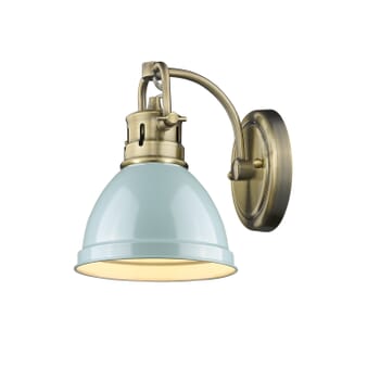 Golden Duncan 7" Bathroom Vanity Light in Aged Brass