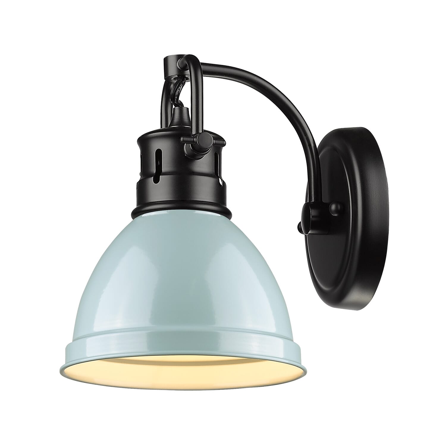 Golden Duncan Bathroom Wall Sconce in Black & Blue