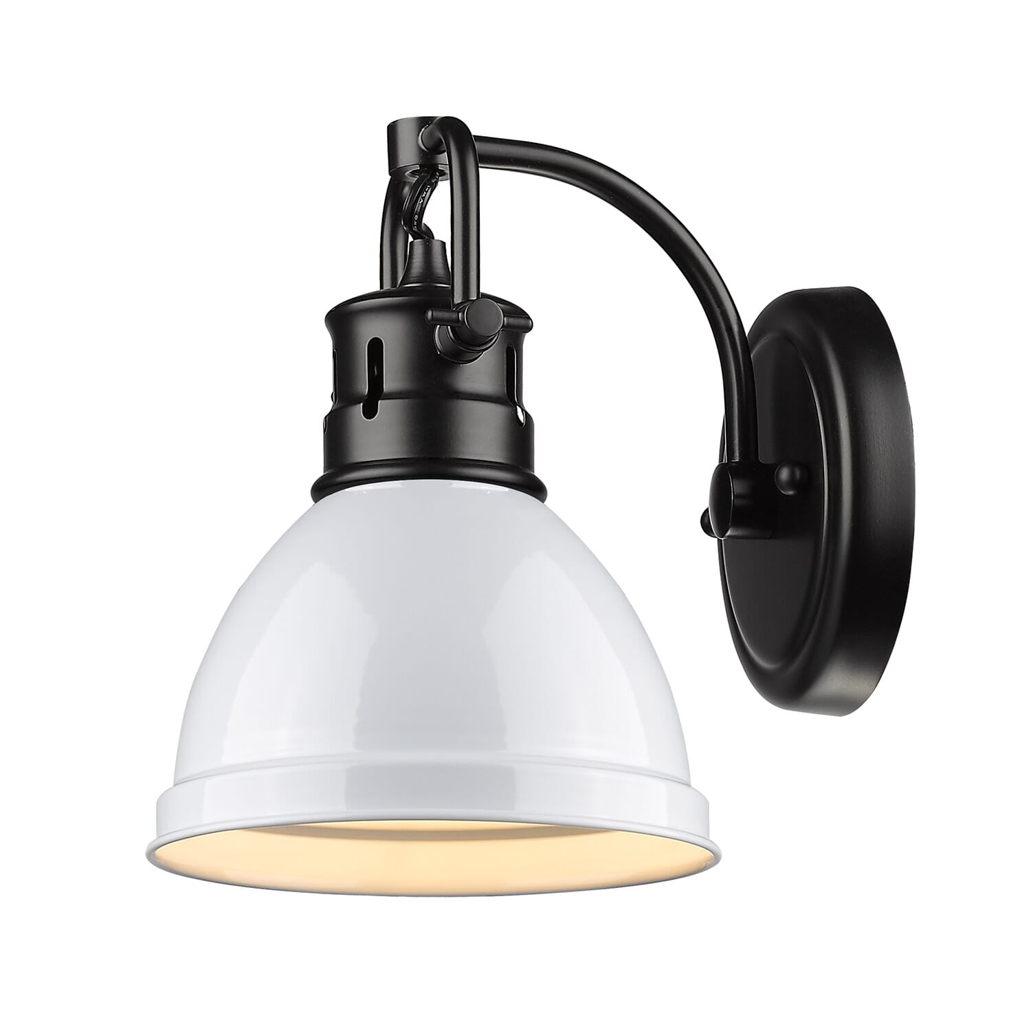 Golden Duncan Bathroom Wall Sconce in Black & White