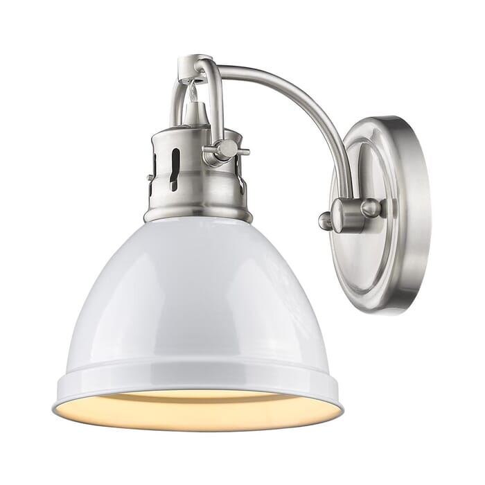 Golden Duncan Bathroom Wall Sconce in Pewter Golden Duncan Bathroom Wall Sconce in Pewter