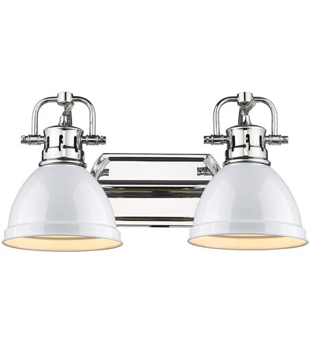 Golden Duncan 2-Light Bathroom Vanity Light in Chrome