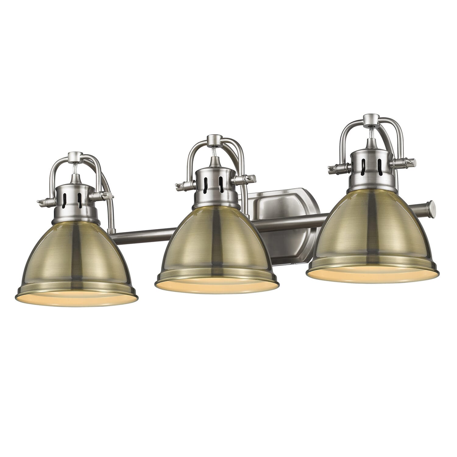 Duncan 3-Light Bathroom Vanity Light Vanity in Pewter