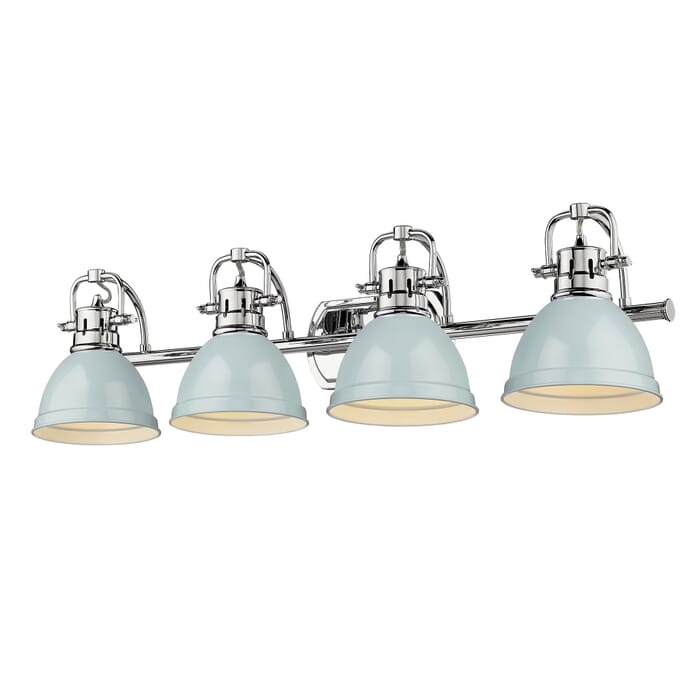 Golden Duncan 4-Light Bathroom Vanity Light in Chrome Golden Duncan 4-Light Bathroom Vanity Light in Chrome