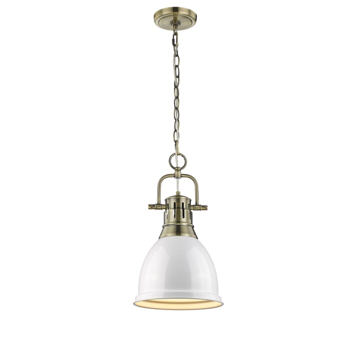 Golden Duncan 17" Mini Pendant in Aged Brass Golden Duncan 17" Mini Pendant in Aged Brass