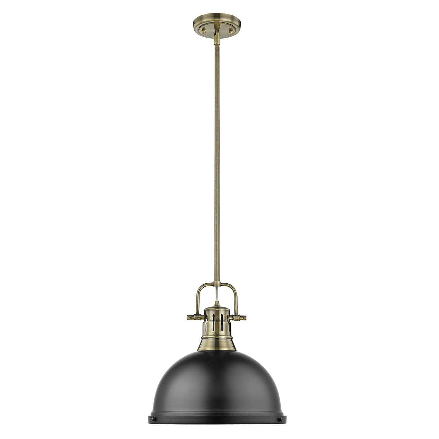 Golden Duncan 15" Pendant Light in Aged Brass