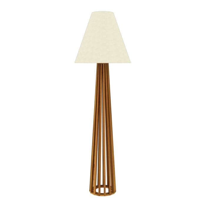 Slatted 1-Light Floor Lamp in Teak Slatted 1-Light Floor Lamp in Teak