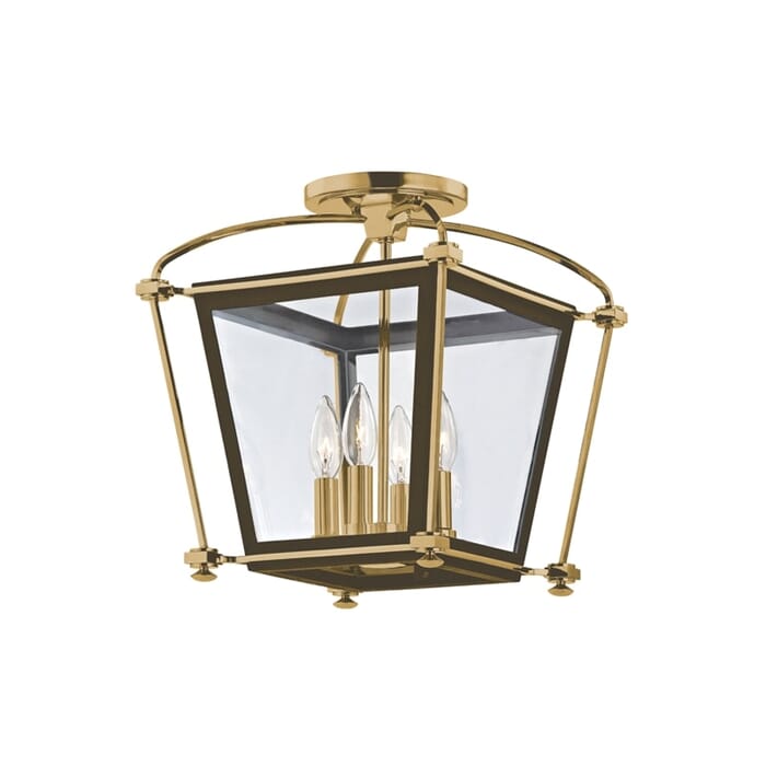 Hudson Valley Hollis 4-Light 13" Ceiling Light in Aged Brass Hudson Valley Hollis 4-Light 13" Ceiling Light in Aged Brass