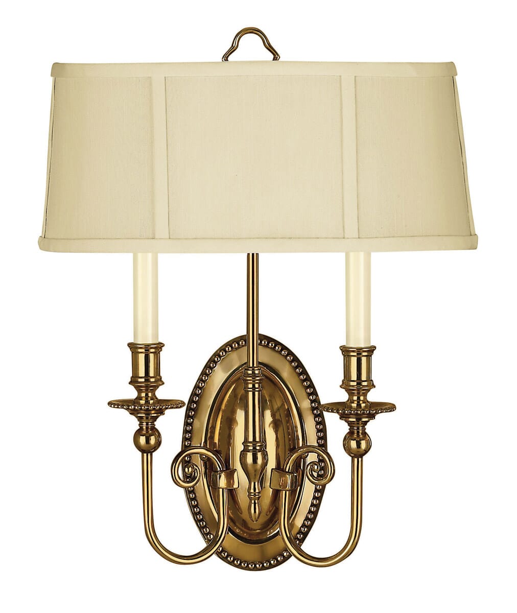 Cambridge 2-Light Wall Sconce In Burnished Brass