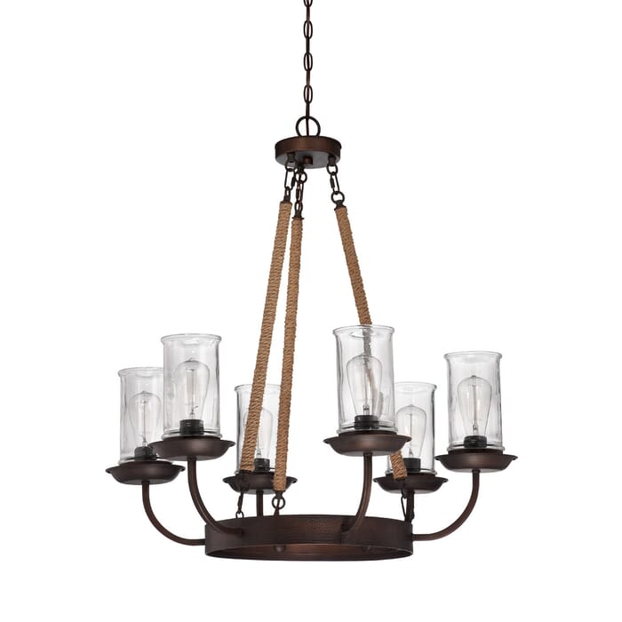 Craftmade Thornton 6-Light Transitional Chandelier in Aged Bronze Brushed Craftmade Thornton 6-Light Transitional Chandelier in Aged Bronze Brushed