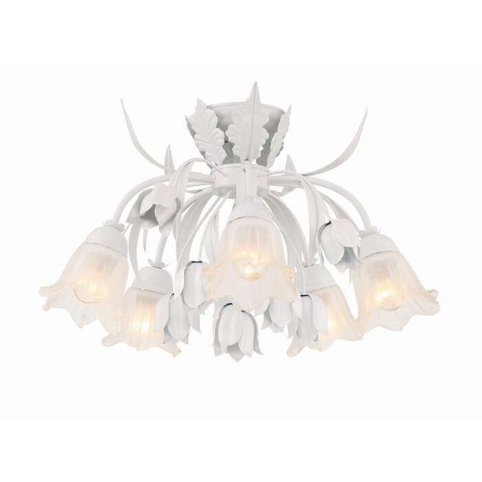 Five Light Semi Flush Mount by Crystorama Five Light Semi Flush Mount by Crystorama