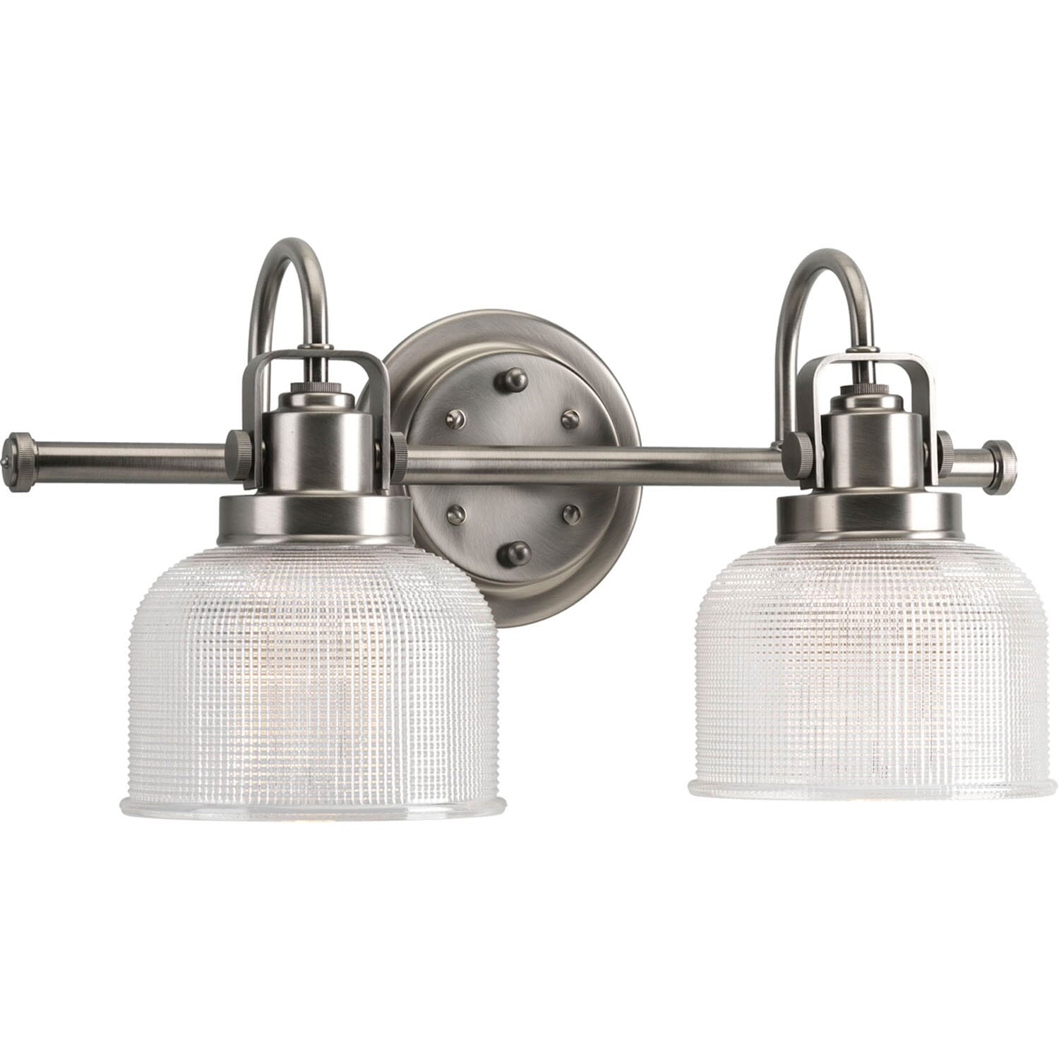 Antique Nickel Two Light Bath Bracket from the Archie Collection