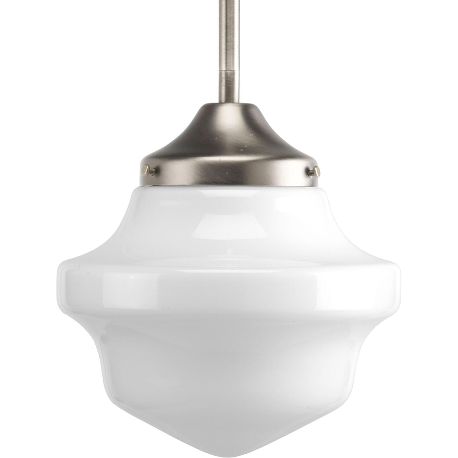 Brushed Nickel One Light Mini Pendant from the School House Pendant Collection
