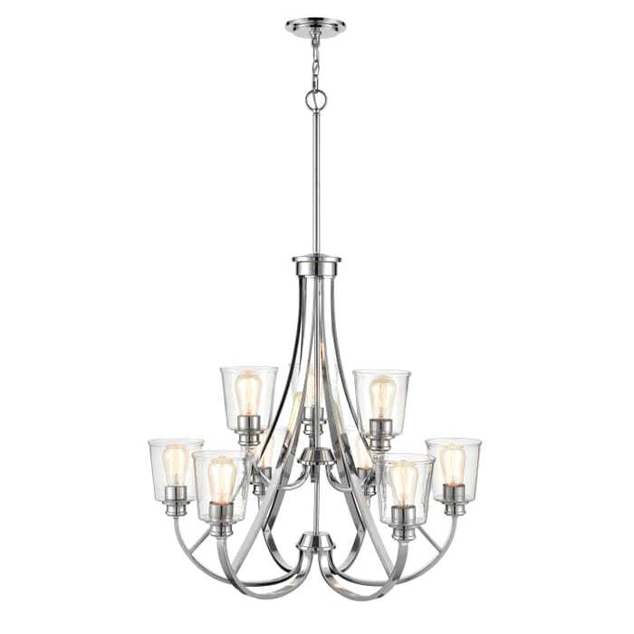 Millennium Forsyth 9-Light Transitional Chandelier in Chrome Millennium Forsyth 9-Light Transitional Chandelier in Chrome