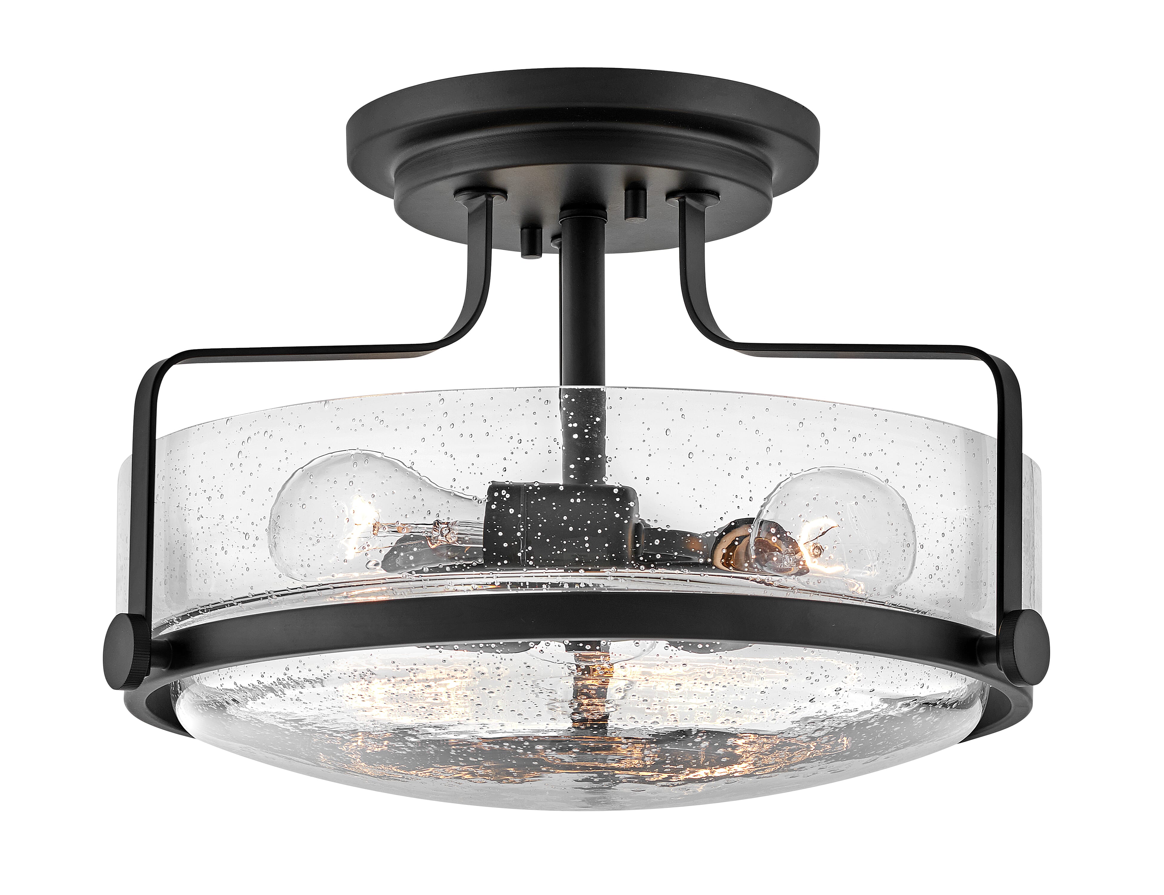 Black LED Semi-Flush Mount from the Harper Collection